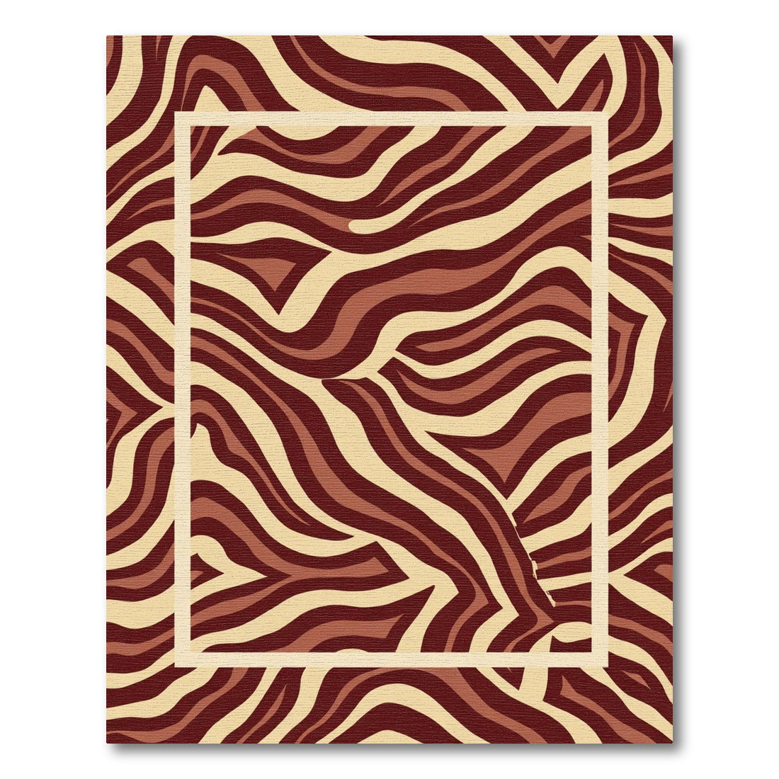 Rich Earth Tone Animal Print Rug