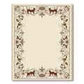 Victorian Brown Floral Fox Creature Border Rug