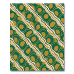 Emerald Gold Abstract Organic Waves Rug