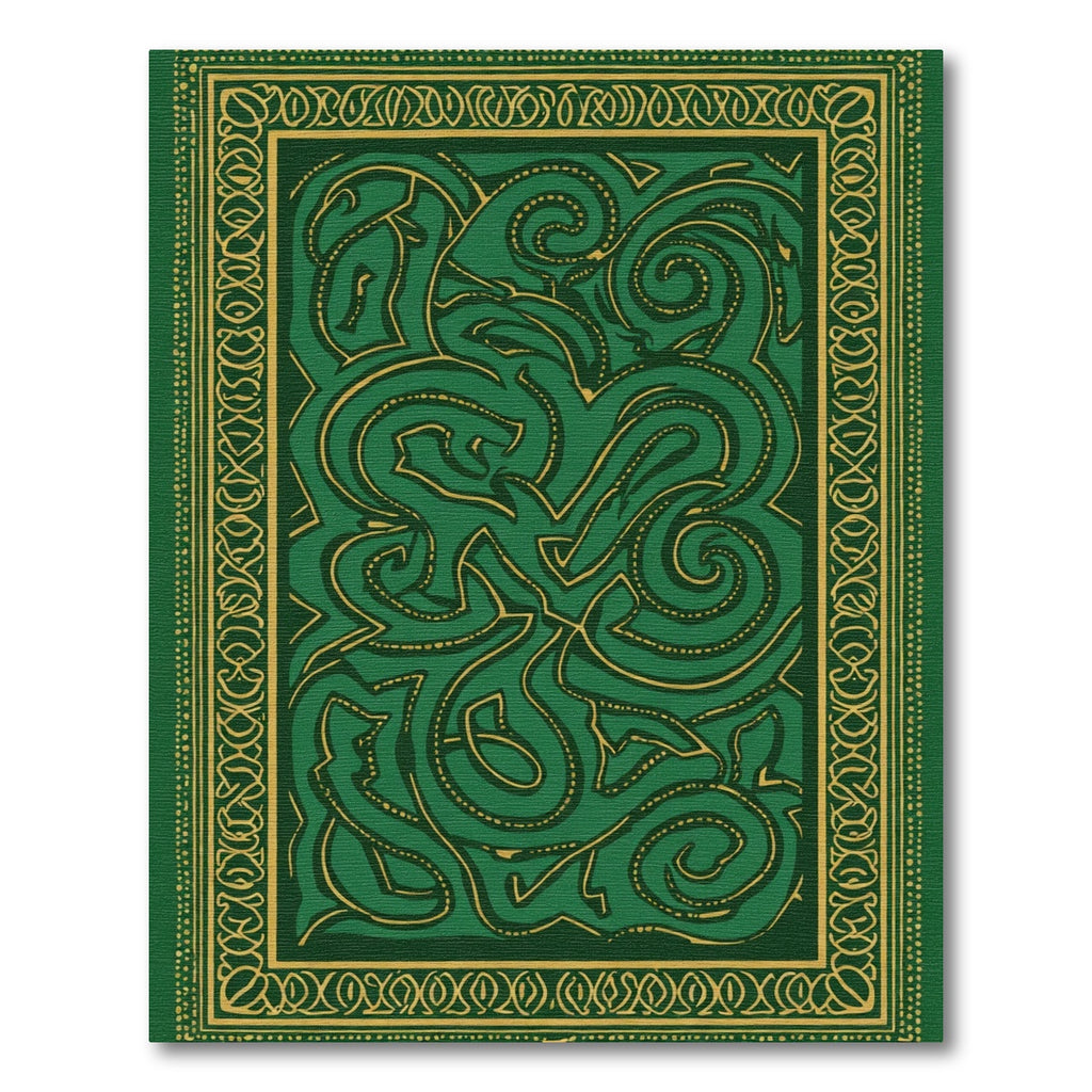 Emerald Gold Celtic Knot Rug