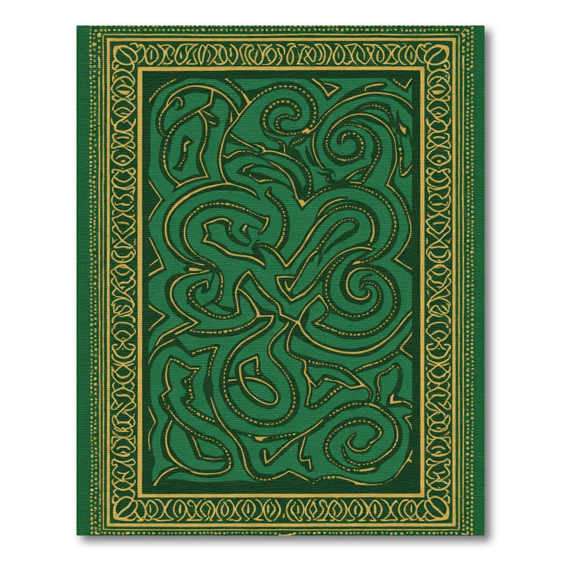 Emerald Gold Celtic Knot Rug