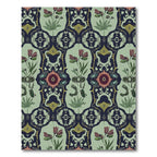 Dark Floral Insects Botanical Harmony Rug