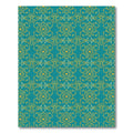 Turquoise Yellow Medallion Ornament Rug