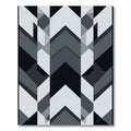 Monochromatic Geometric Chevron Composition Rug