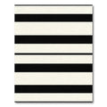 Bold Black Ivory Striped Rug