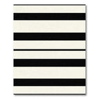 Bold Black Ivory Striped Rug