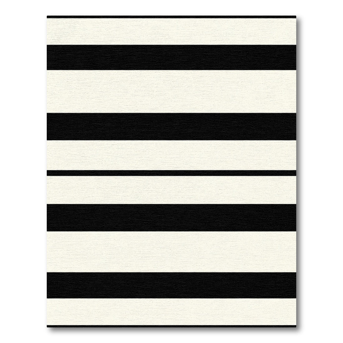 Bold Black Ivory Striped Rug