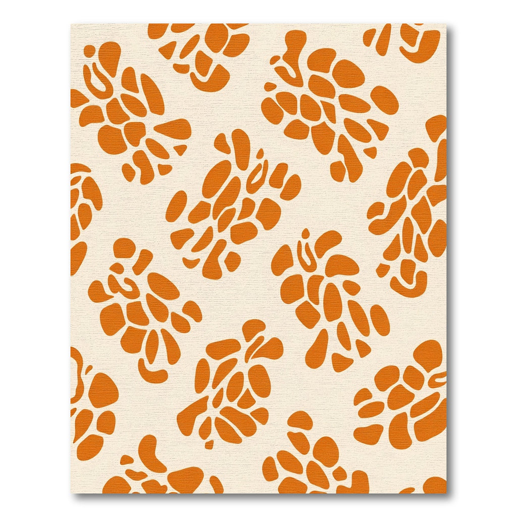 Orange Organic Cluster Spatter Rug