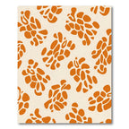 Orange Organic Cluster Spatter Rug