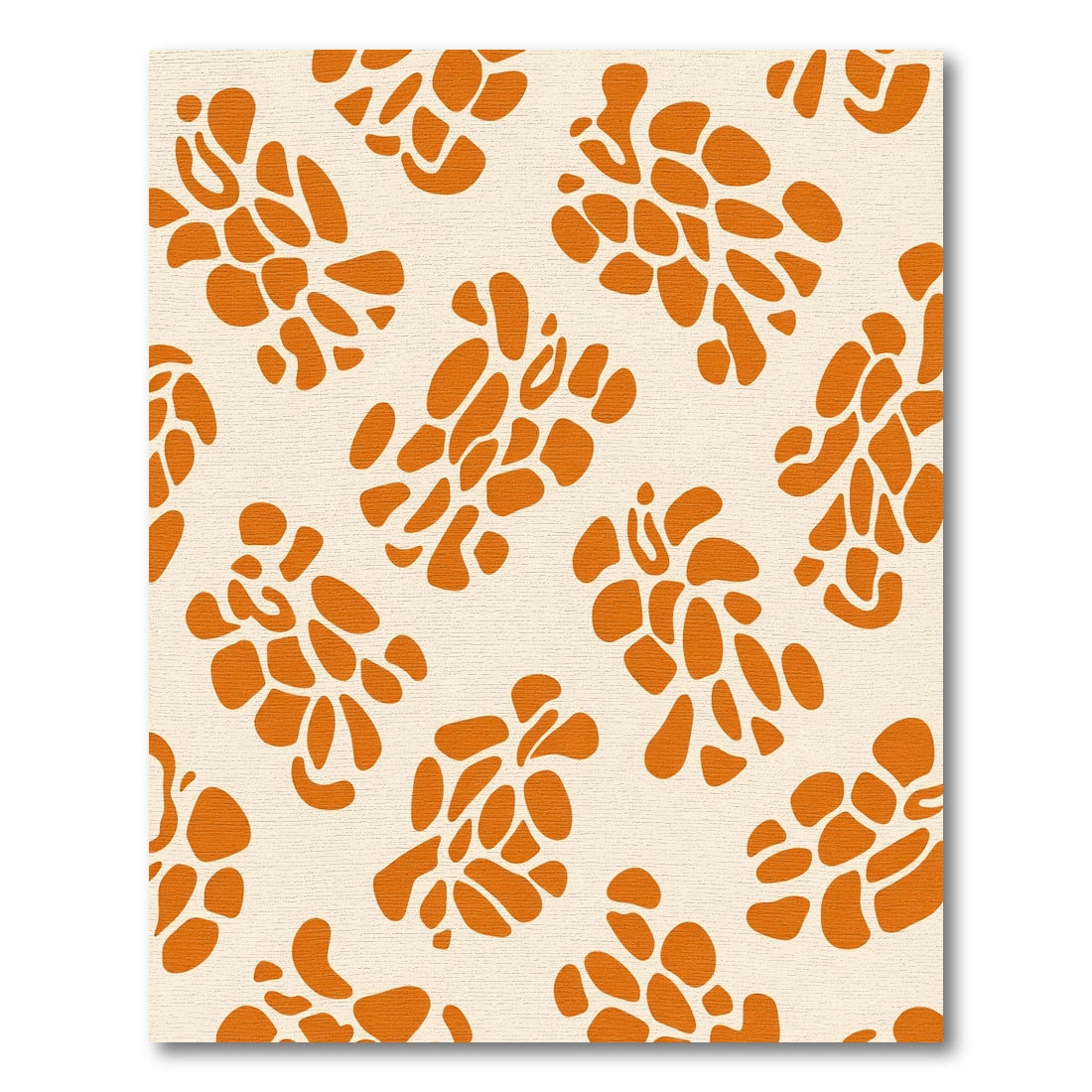 Orange Organic Cluster Spatter Rug