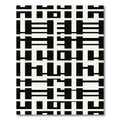 Black Cream Geometric Labyrinth Rug