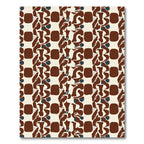 Abstract Brown Organic Shapes Rug