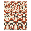Terra Cotta Ochre Abstract Repeat Rug