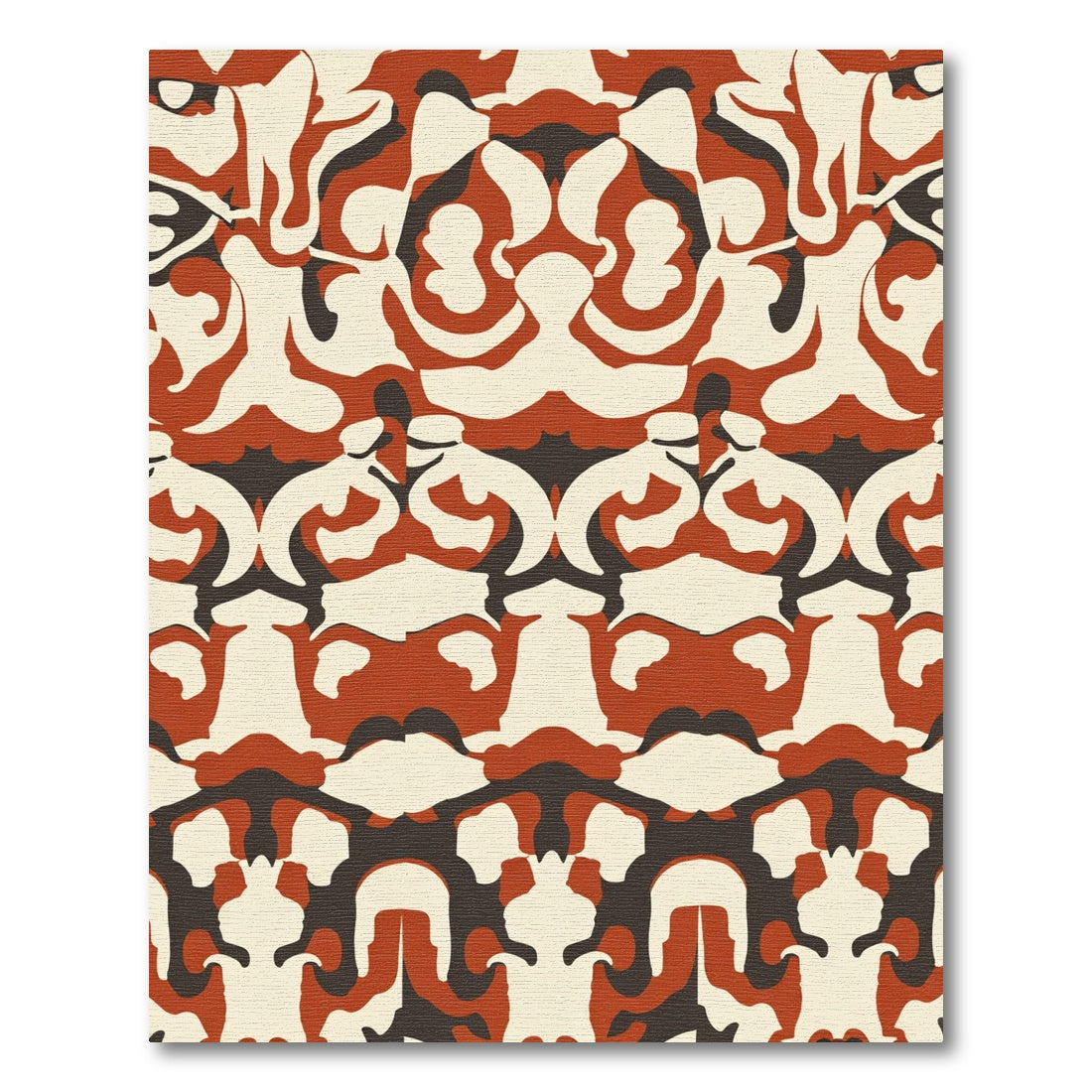 Terra Cotta Ochre Abstract Repeat Rug