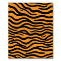Bold Orange Black Animal Stripes Rug