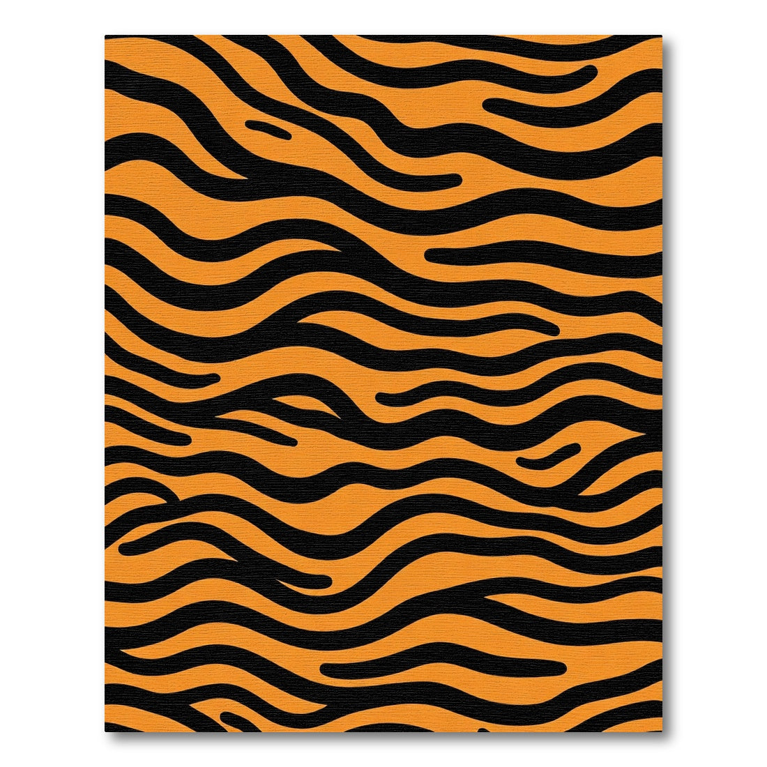 Bold Orange Black Animal Stripes Rug