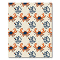 Orange Crab And Shell Navy Accents Rug