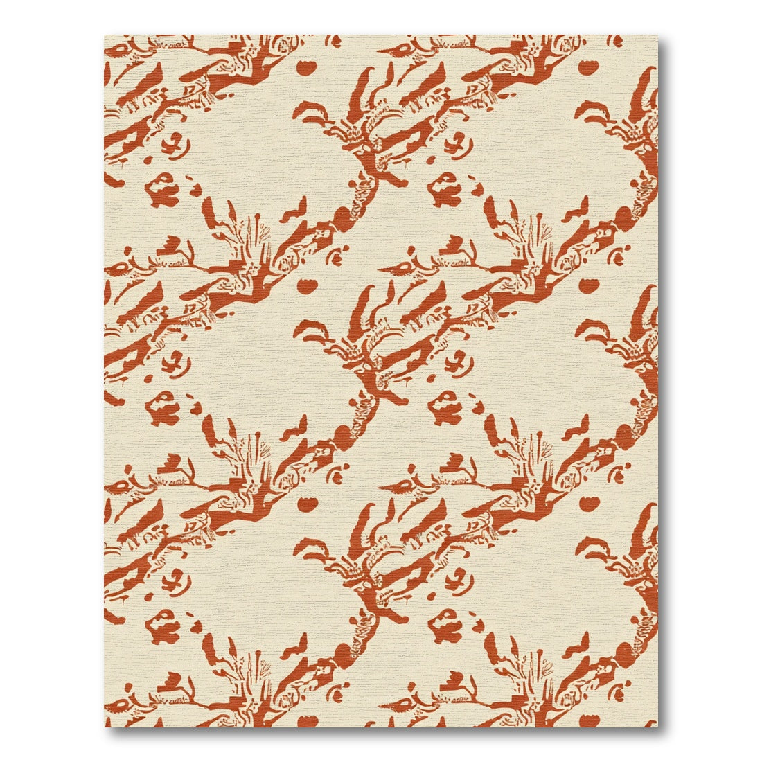 Terracotta Branch All-Over Arrangement Rug