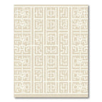 Beige Abstract Geometric Lattice Rug