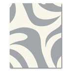 Gray Cream Abstract Swirl Rug