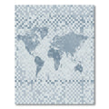 Pixelated World Map Gray Rug