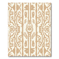 Earthy Tan Abstract Botanical Flow Rug