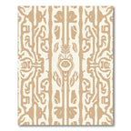Earthy Tan Abstract Botanical Flow Rug