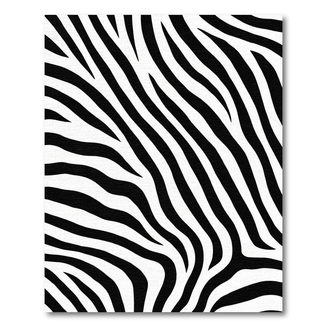 Bold Black White Animal Stripe Rug