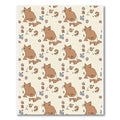 Whimsical Brown Cat Spotted Pattern Rug