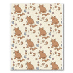 Whimsical Brown Cat Spotted Pattern Rug