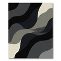Monochromatic Abstract Wavy Rug