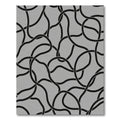 Monochrome Subtle Interlaced Loops Rug
