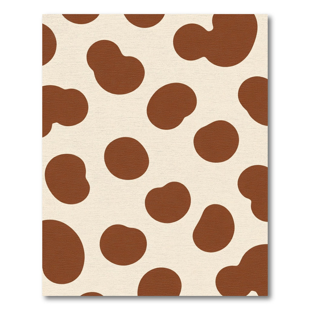 Brown Cream Spots Spatter Rug