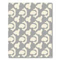 Cream And Gray Organic Shapes Rug