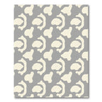 Cream And Gray Organic Shapes Rug