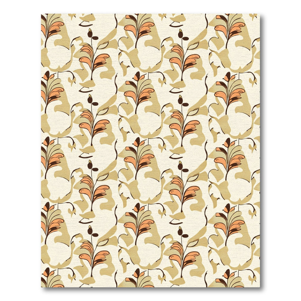 Earthy Tones Floral Branch Arrangement Rug