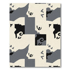 Monochrome Abstract Landscape Cubist Rug