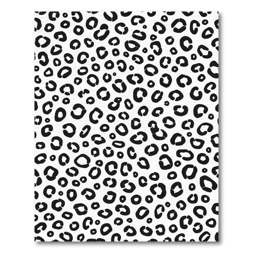 Classic Black White Leopard Spots Rug