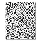 Classic Black White Leopard Spots Rug