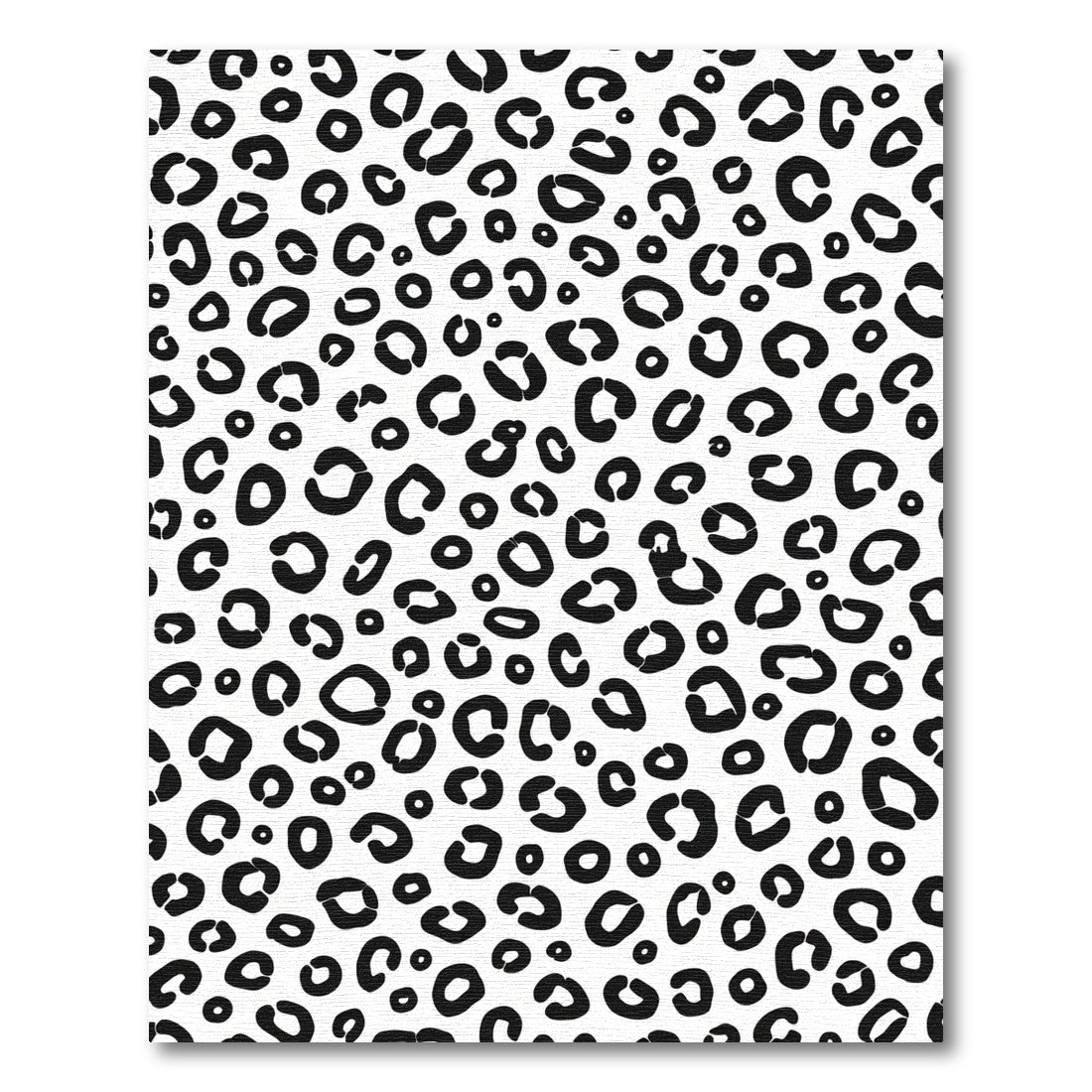 Classic Black White Leopard Spots Rug