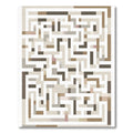 Geometric Maze Neutral Tones Rug