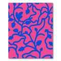 Vibrant Blue Botanical Swirl Rug