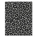 Monochrome Abstract Organic Shapes Rug