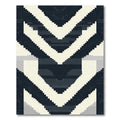 Dark Gray Chevron Stripes Rug