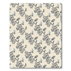 Abstract Gray Blue Flowing Shapes Rug