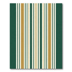 Deep Evergreen And Gold Stripe Rug