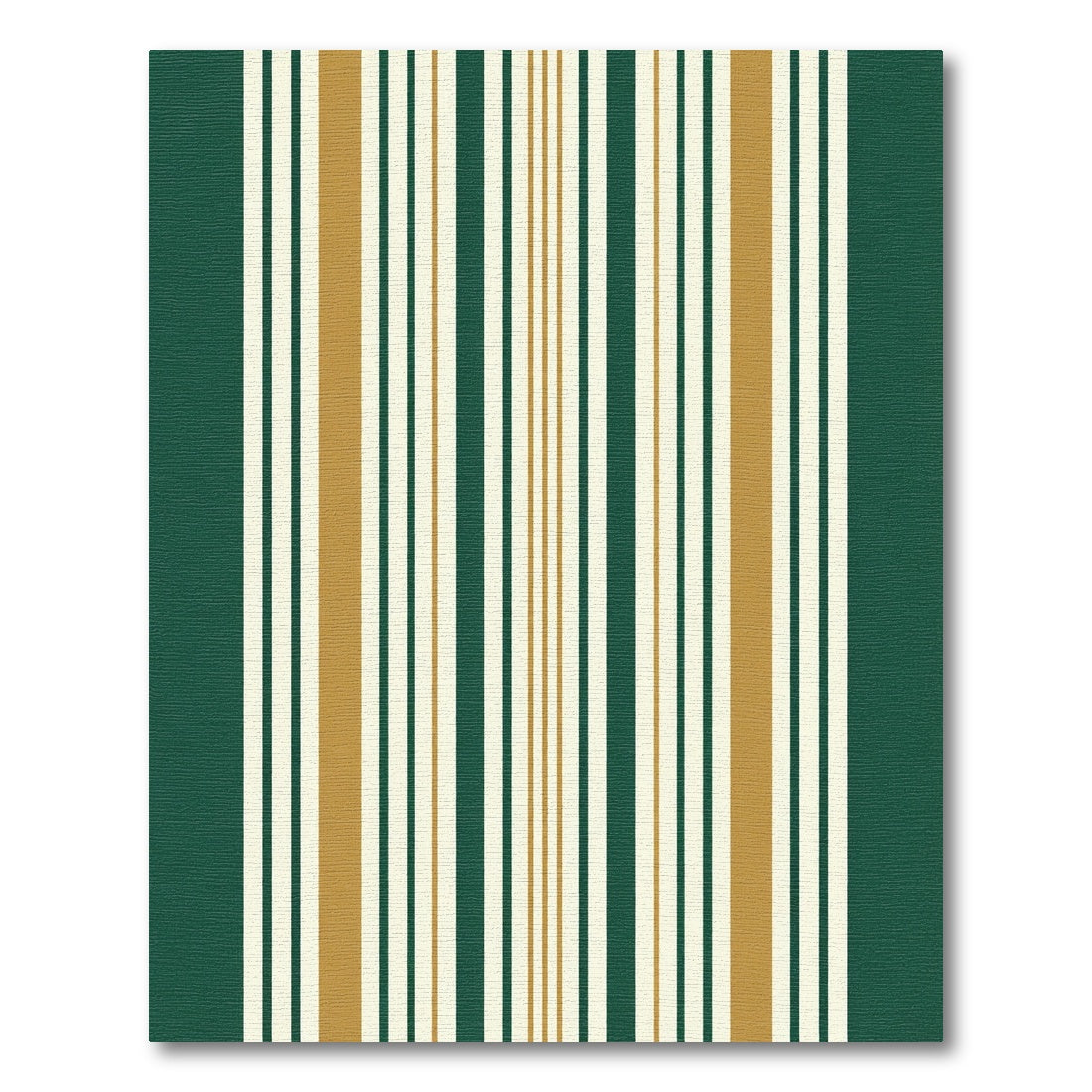 Deep Evergreen And Gold Stripe Rug
