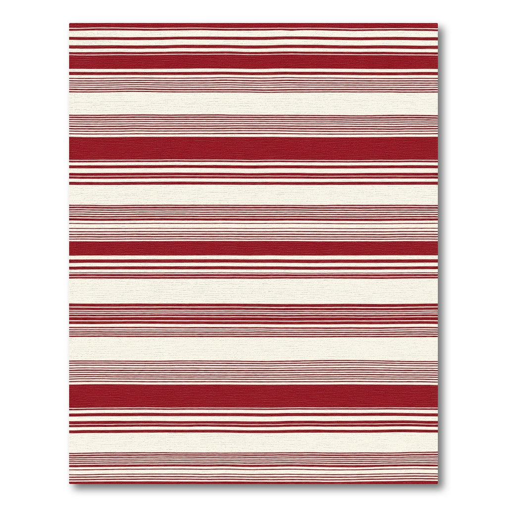 Classic Red White Striped Appeal Rug