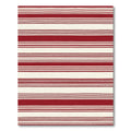 Classic Red White Striped Appeal Rug