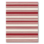 Classic Red White Striped Appeal Rug